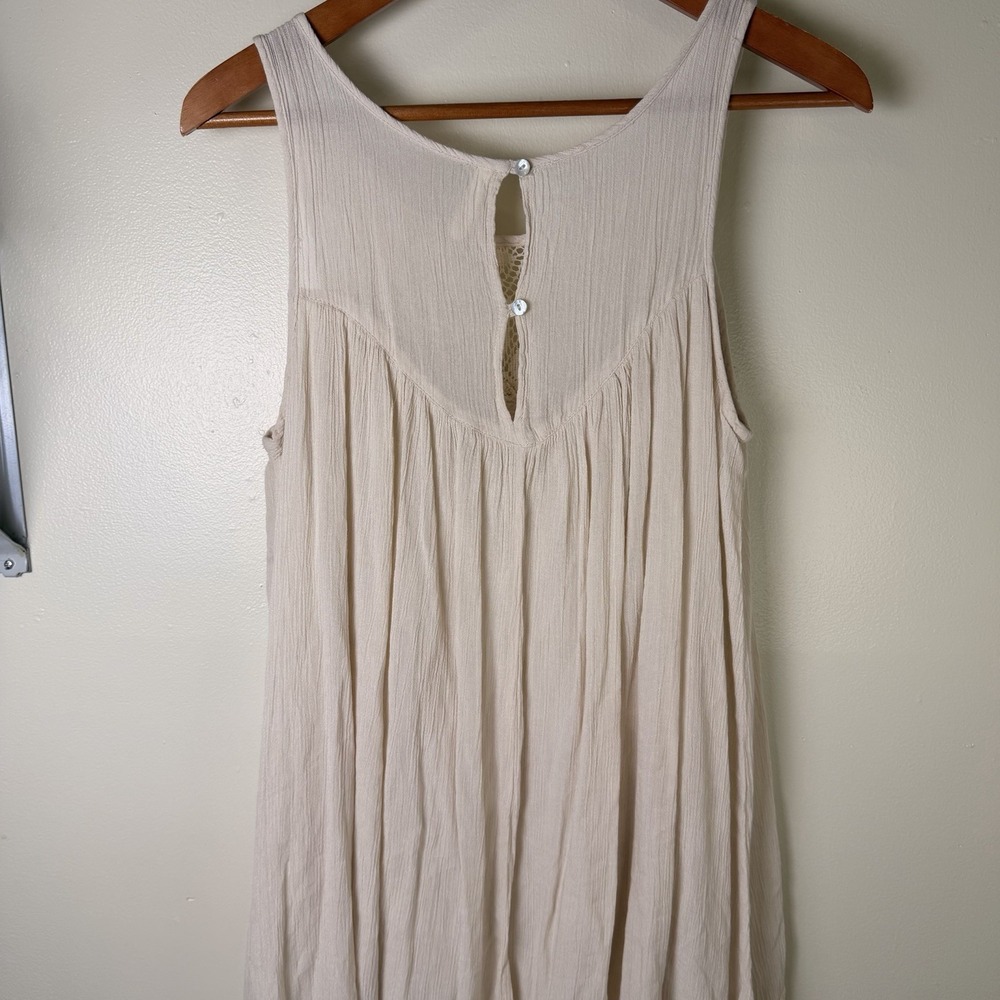 Boho Beachy Lace Crochet Mini Dress With Lining Women's Size XL True Destiny - Picture 8 of 11